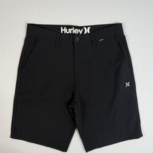 Hurley Hybrid Walk Shorts Mens Size 30 Black Quick Dry Stretch Chino Style